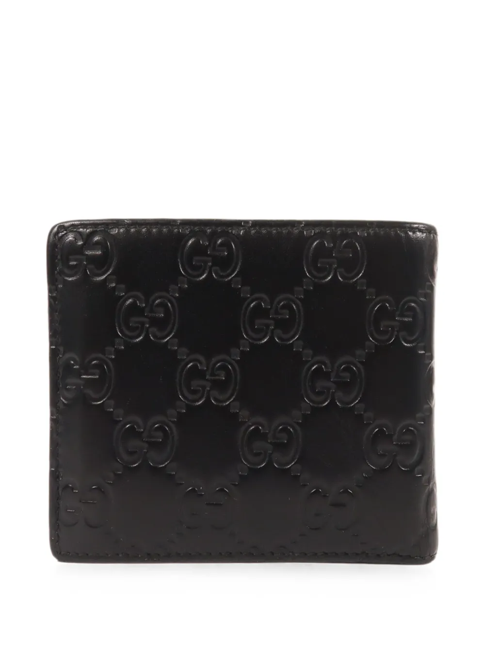 Pre-owned Gucci Logo-plaque Wallet In Black