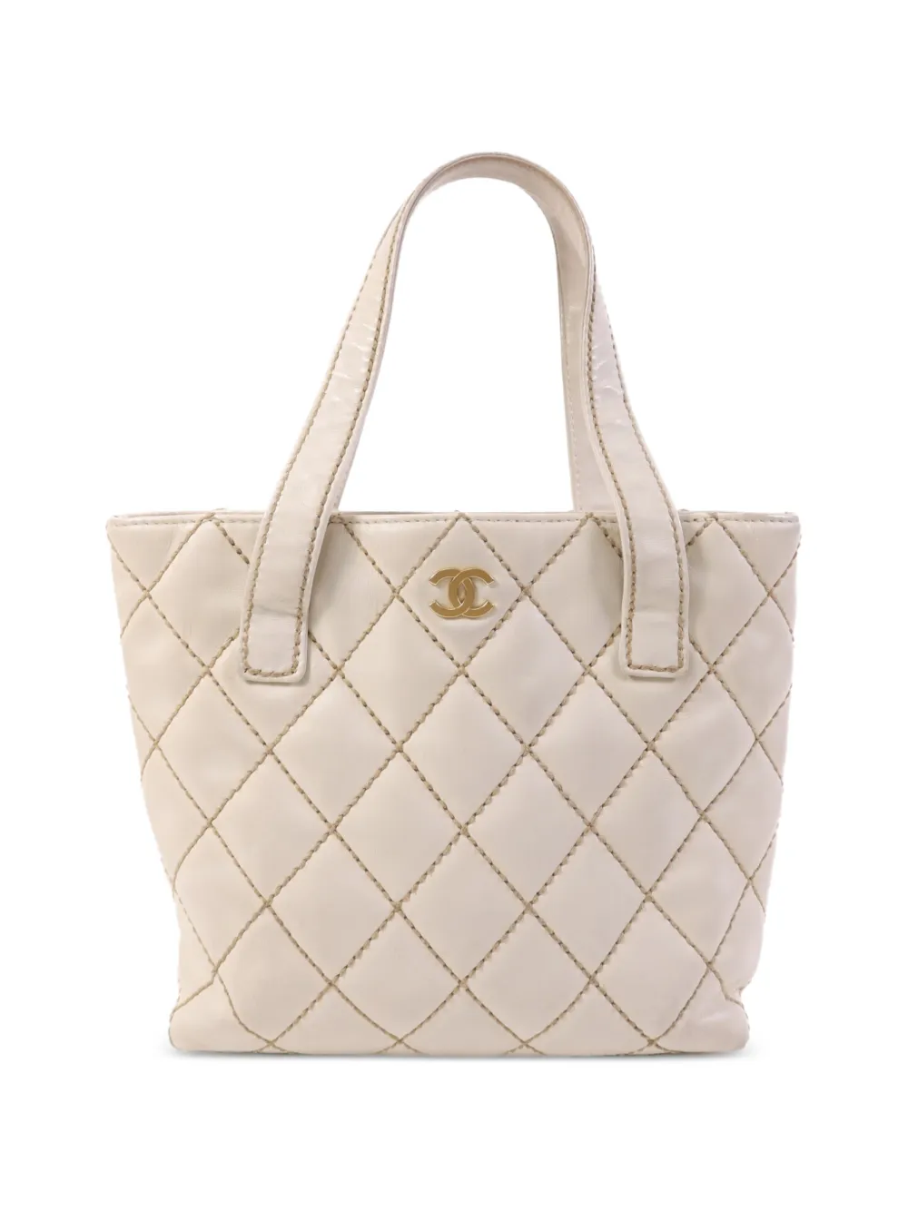 CHANEL Pre-Owned Vivian interlocking-CC tote bag - Neutrals