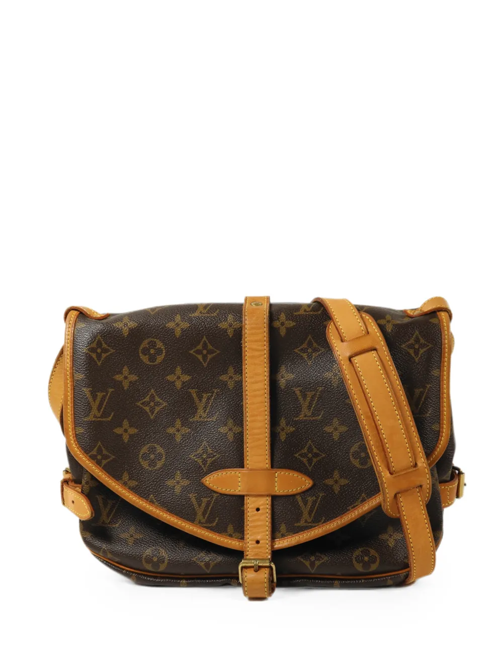 Louis Vuitton Pre-Owned 30 Monogram Saumur shoulder bag - Brown