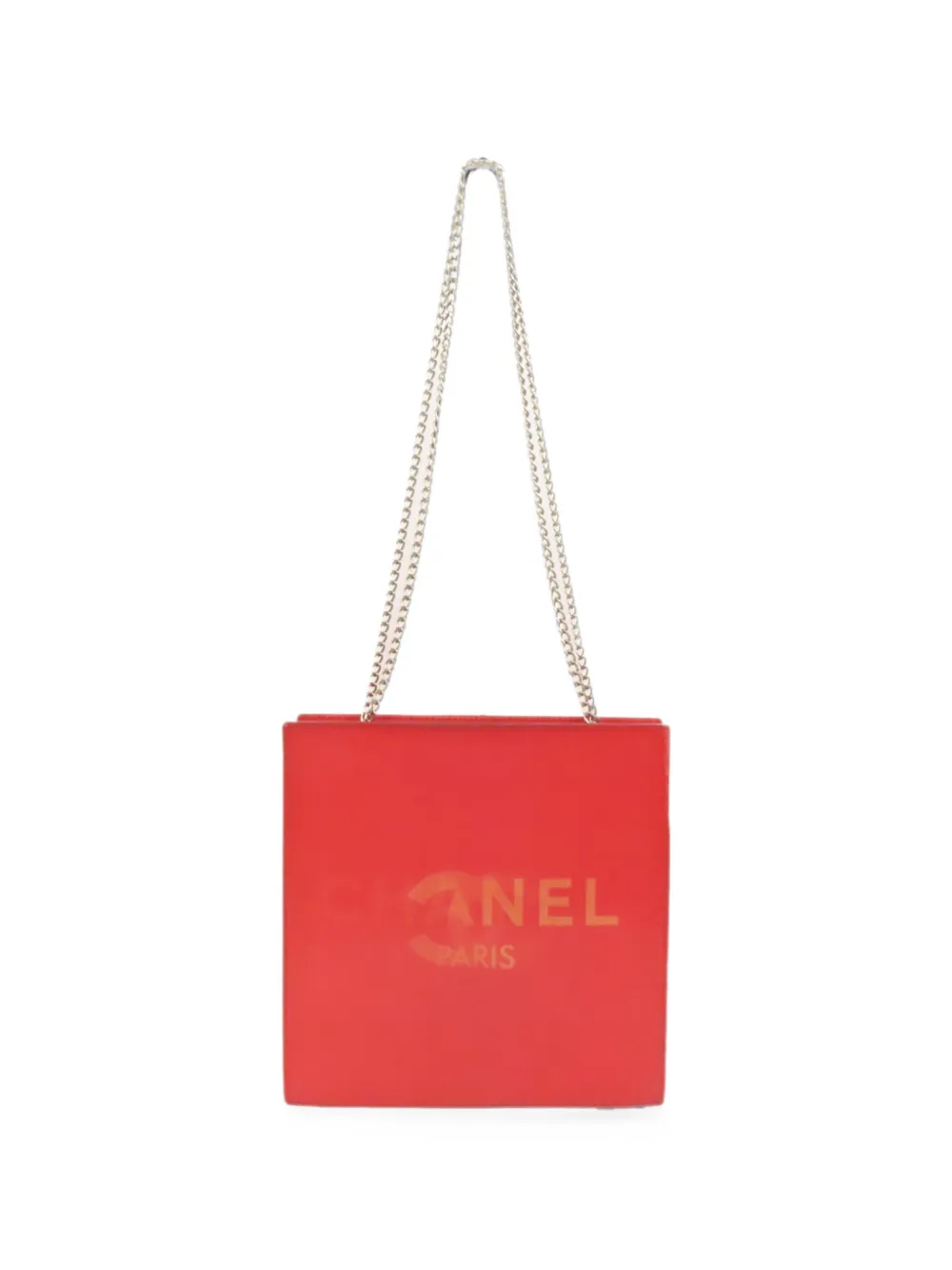 CHANEL Pre-Owned holographic-CC shoulder bag - Red