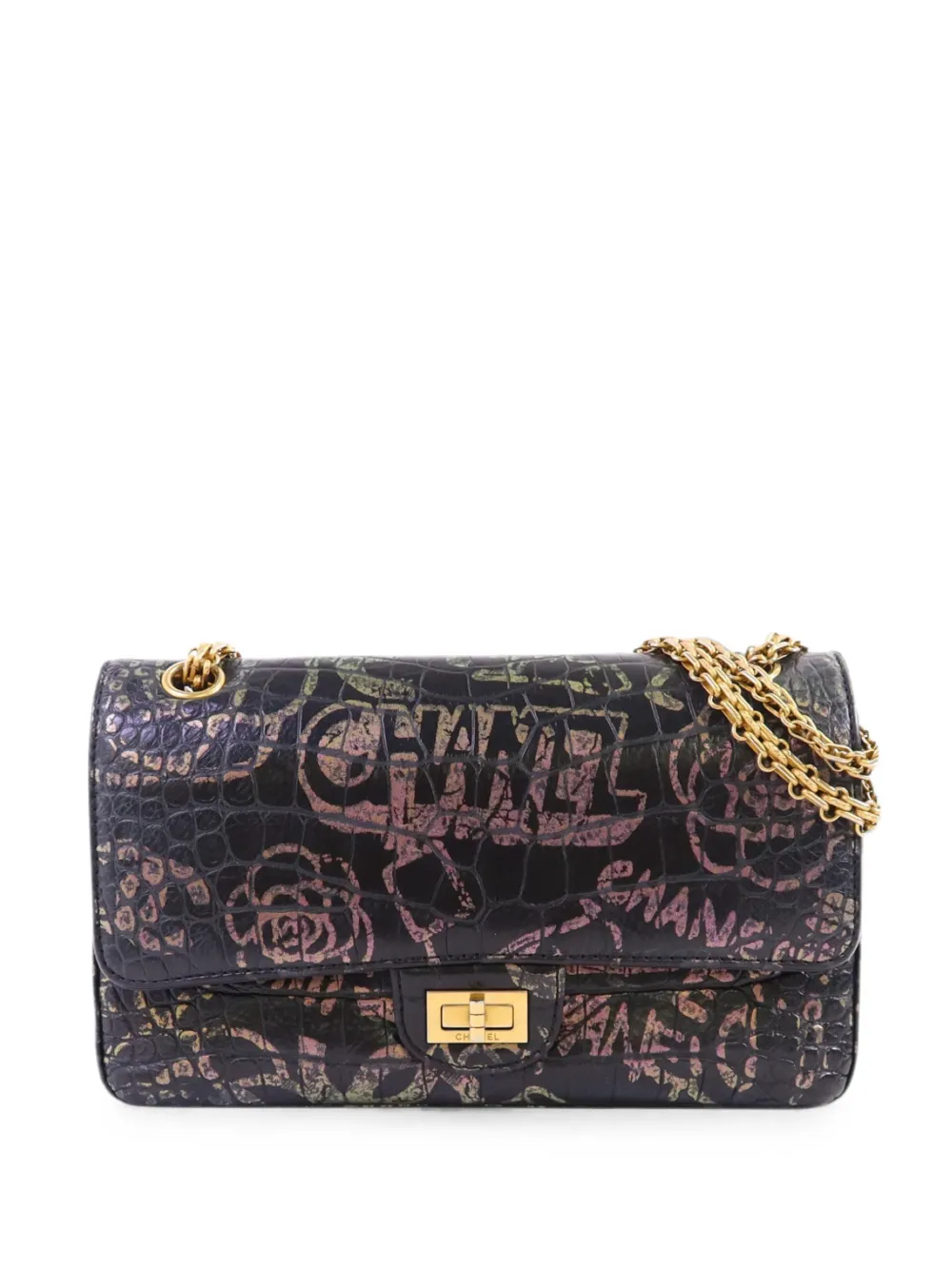 CHANEL Pre-Owned Graffiti 2.55 Reissue shoulder bag - Black