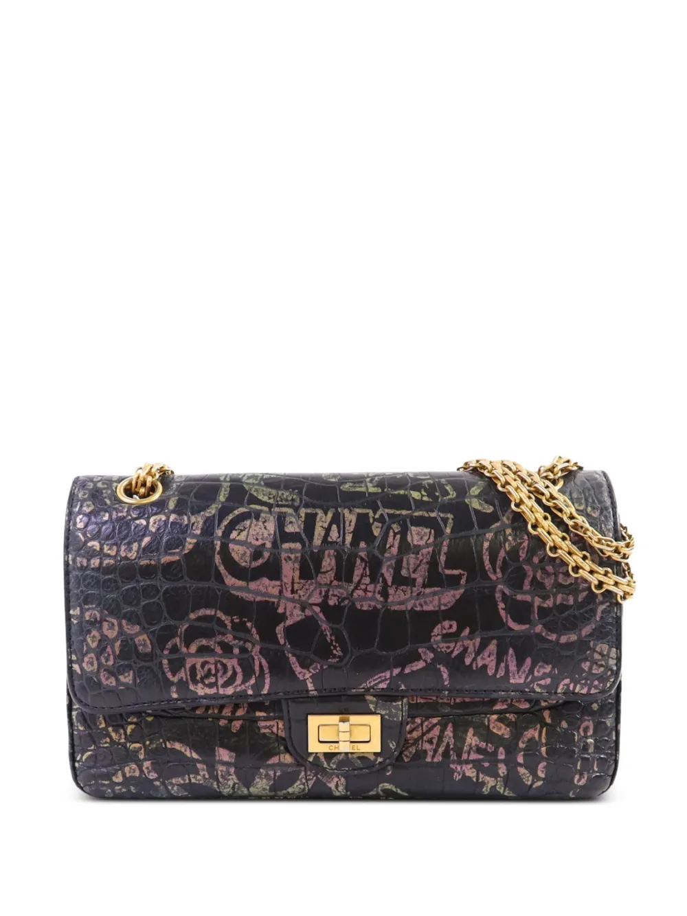 CHANEL Pre-Owned Graffiti 2.55 Reissue shoulder bag - Black