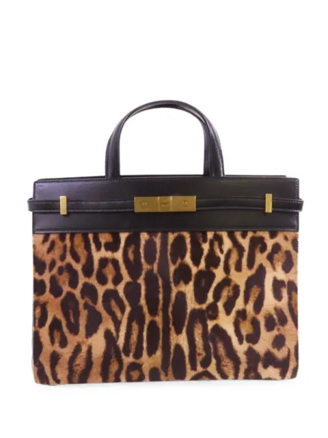 Saint Laurent Pre-Owned Manhattan leopard-pattern totebag