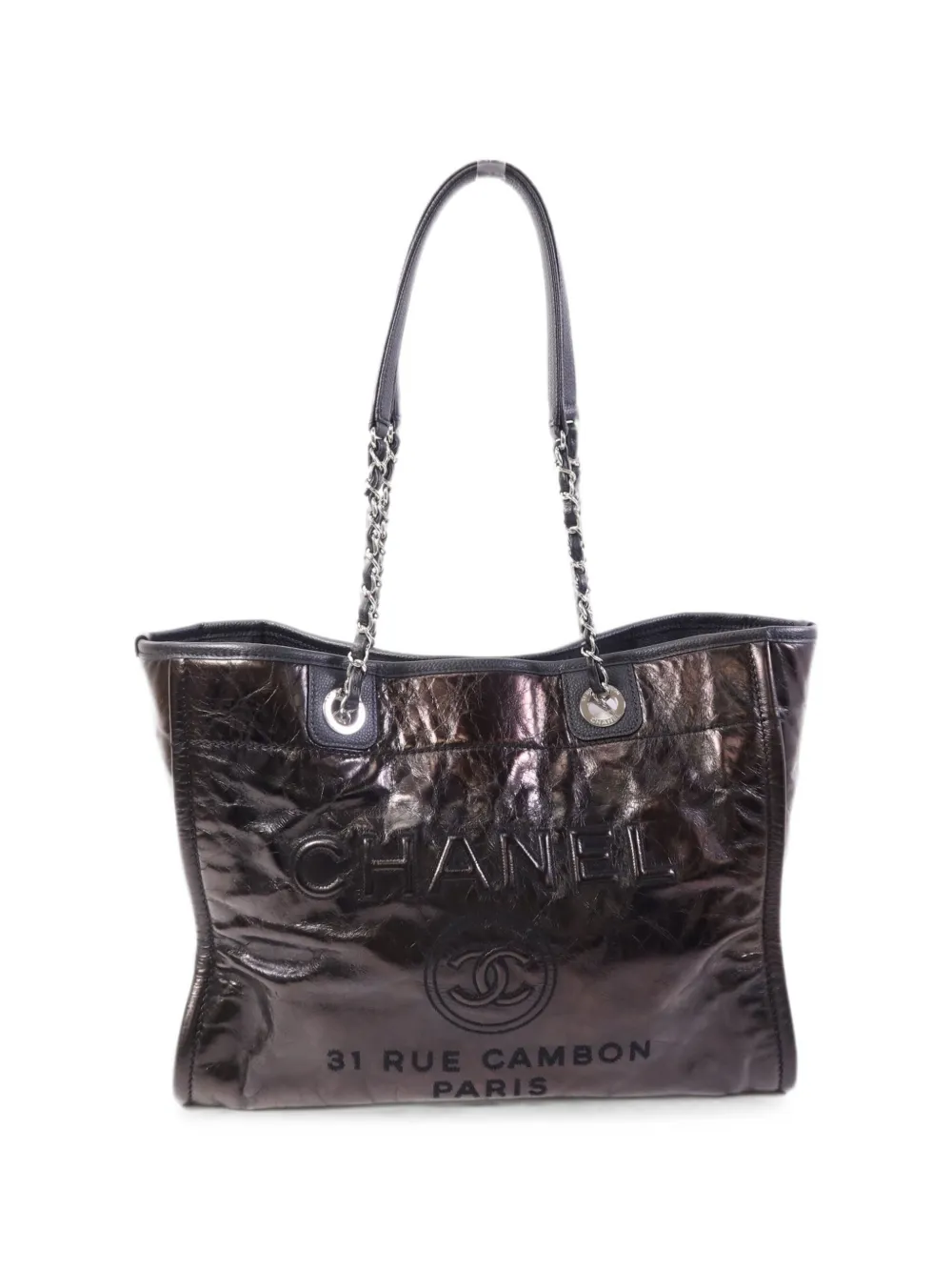 CHANEL Pre-Owned Deauville CC tote bag - Marrone