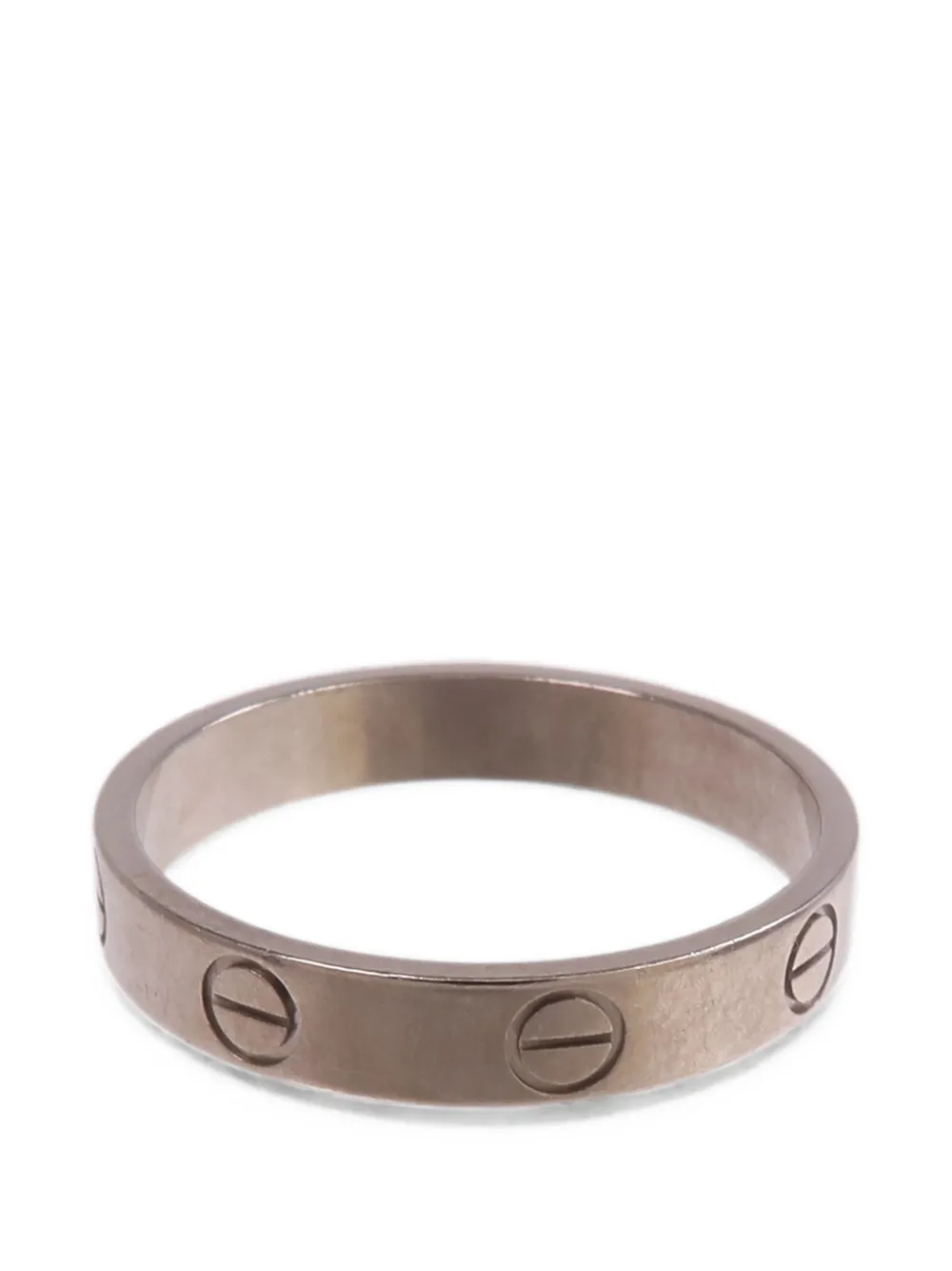 Pre-owned Cartier Mini Love Ring In Silver