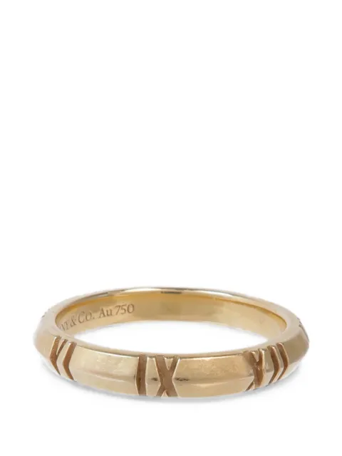Tiffany & Co. Pre-Owned Atlas X engraved-logo ring
