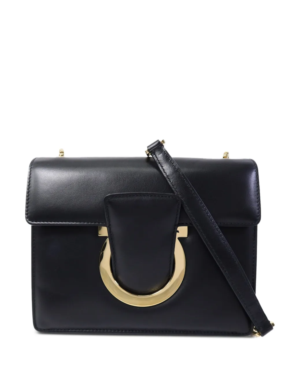 Ferragamo Pre-Owned Borsa a spalla Gancini con catena - Nero