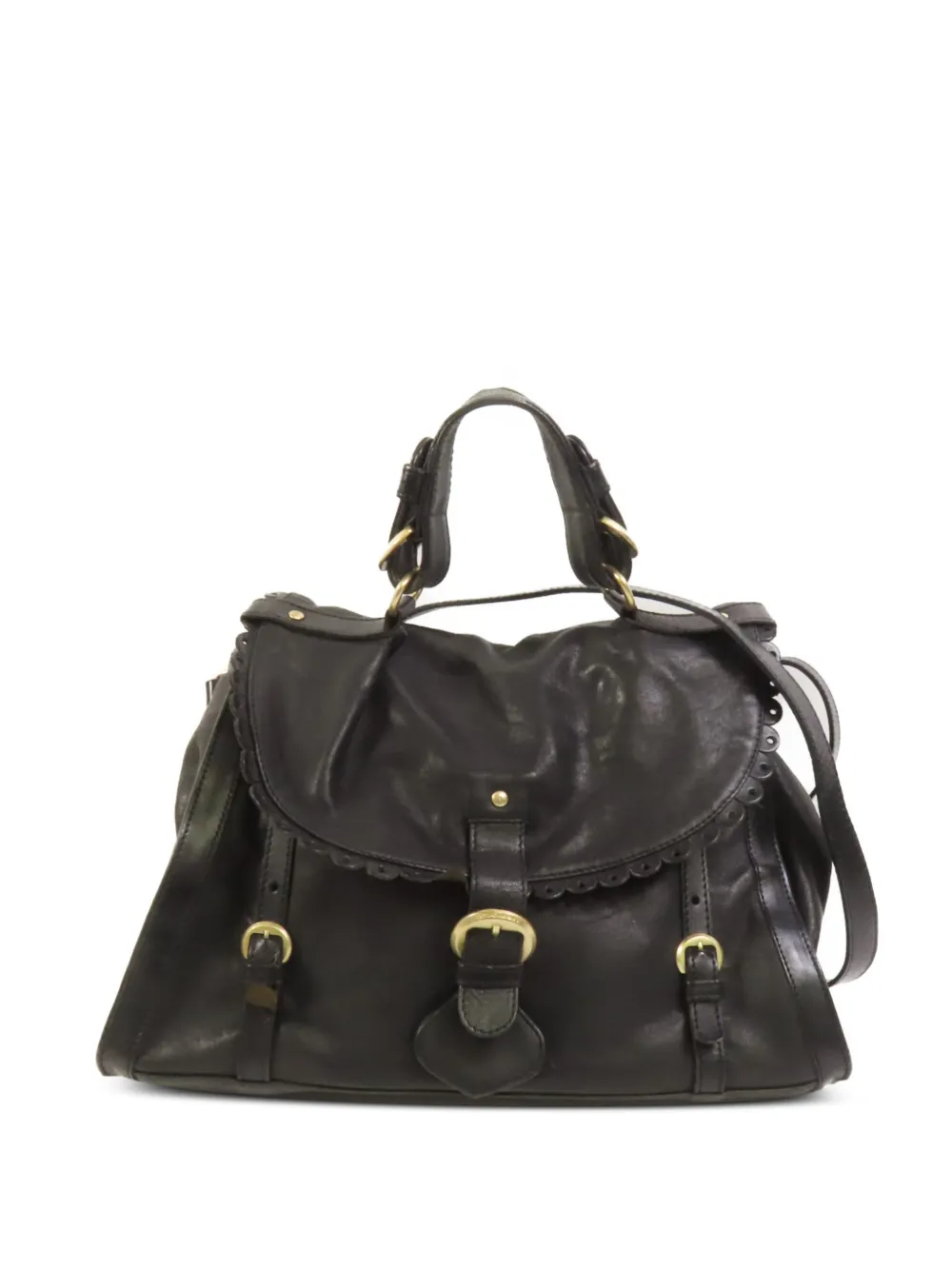 See By Chloé Vintage Poya scalloped-trim tote bag - Nero