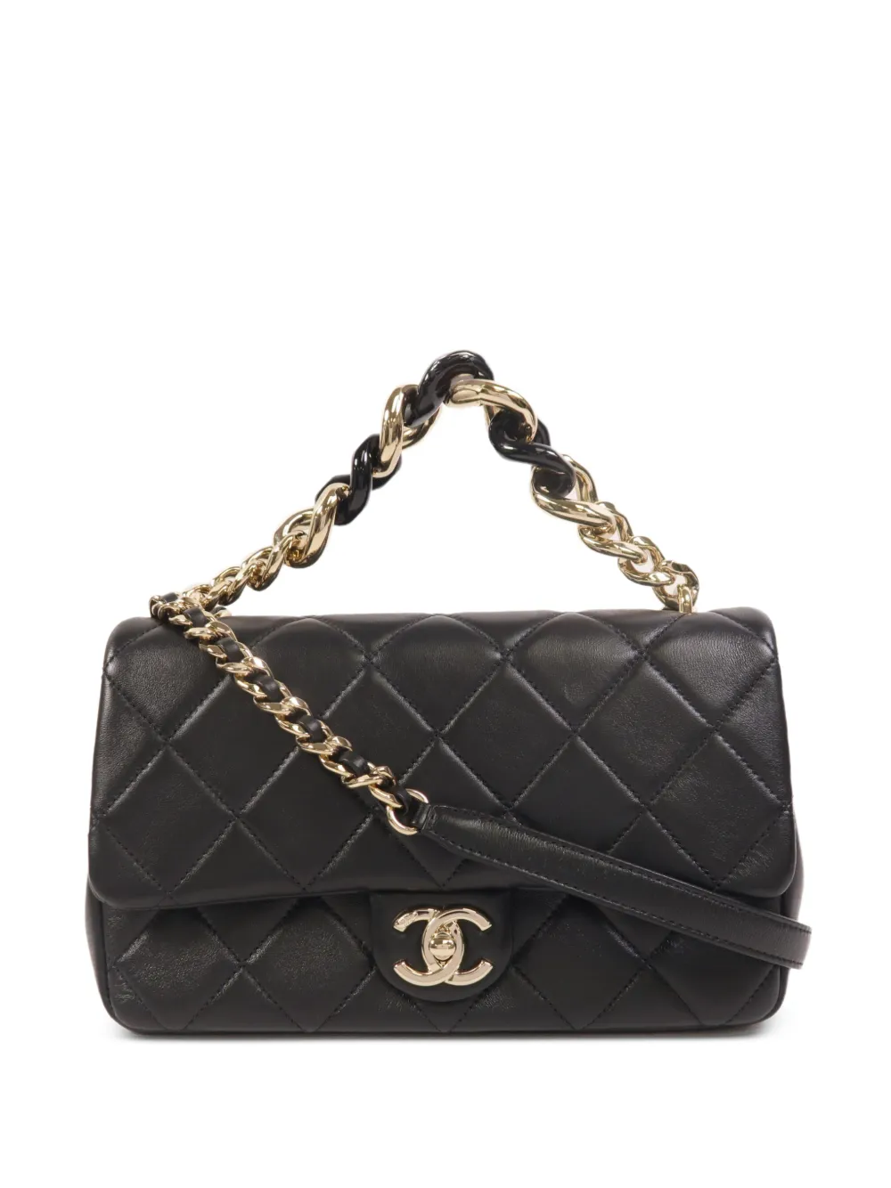 CHANEL Pre-Owned quilted CC turn-lock shoulder bag - Black