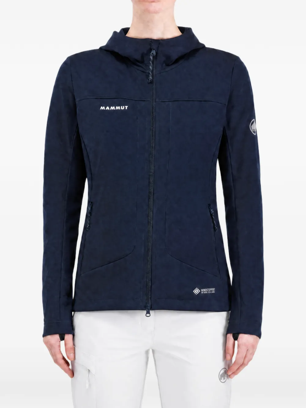 Mammut Ultimate VIII SO jack met capuchon en logoprint Blauw