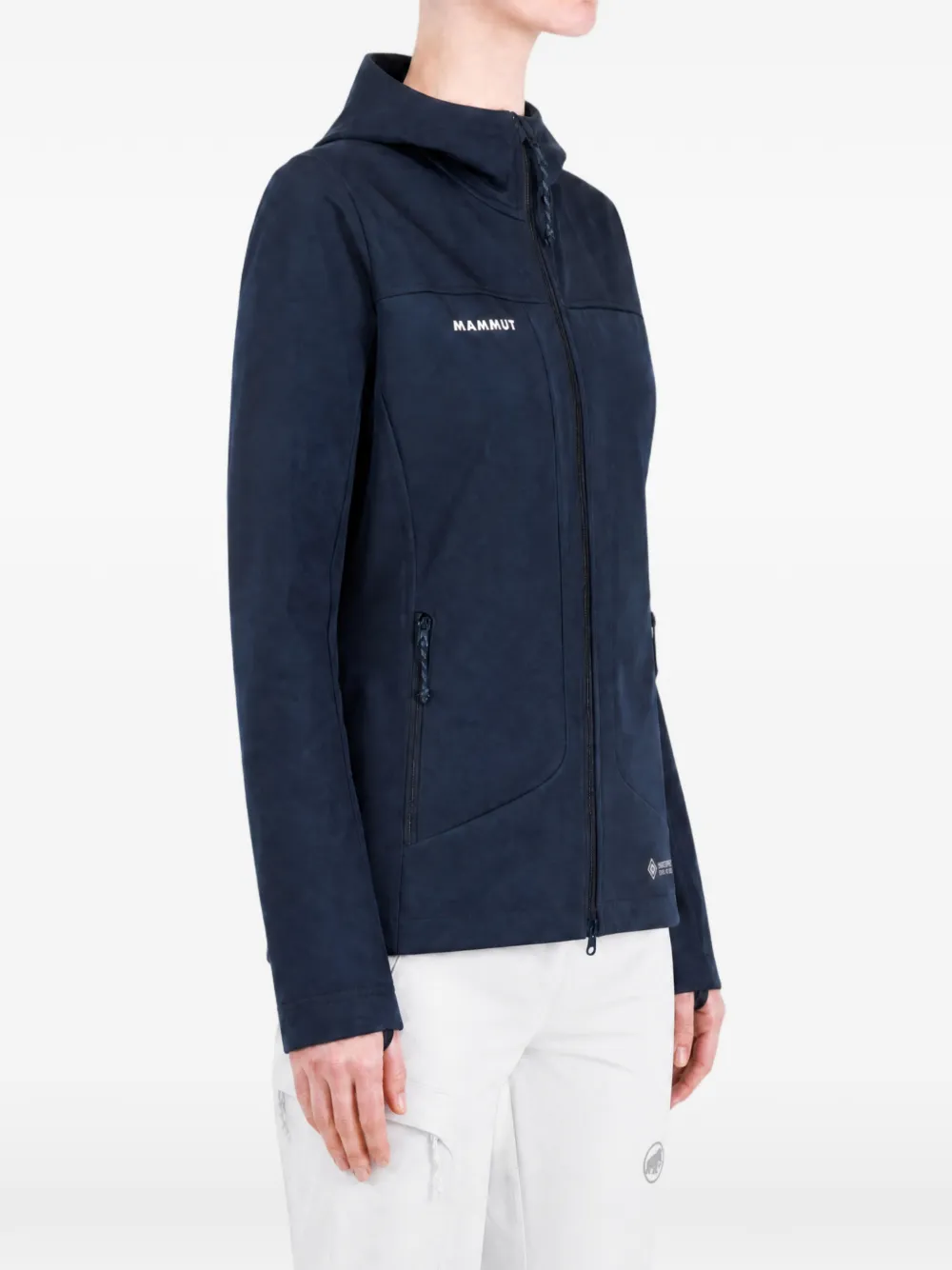 Mammut Ultimate VIII SO jack met capuchon en logoprint Blauw