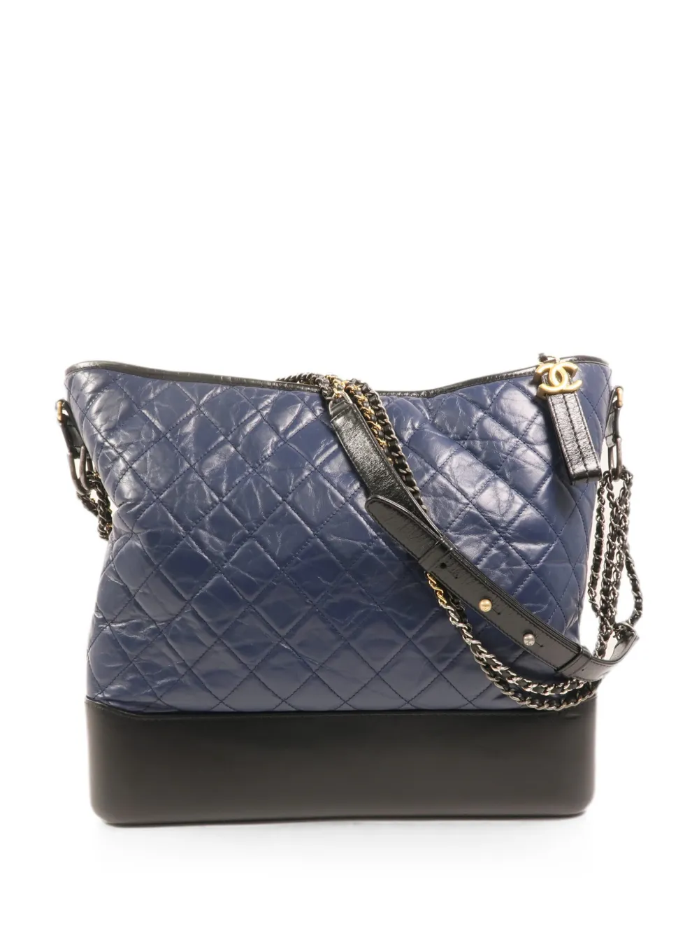 CHANEL Pre-Owned Gabrielle quilted shoulder bag - Blue