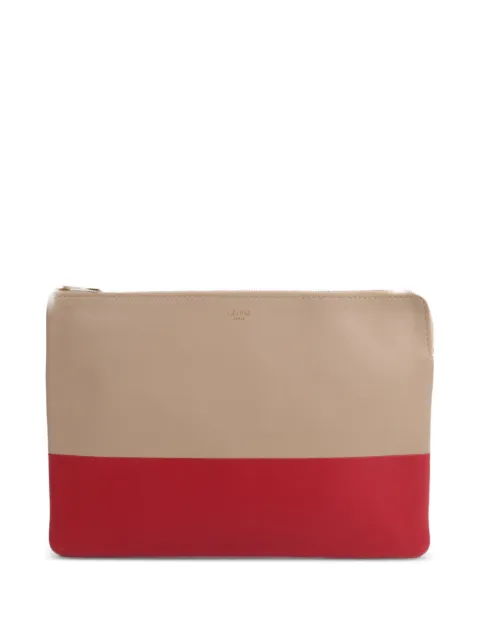 Celine Pre-Owned two-tone leather clutch bag