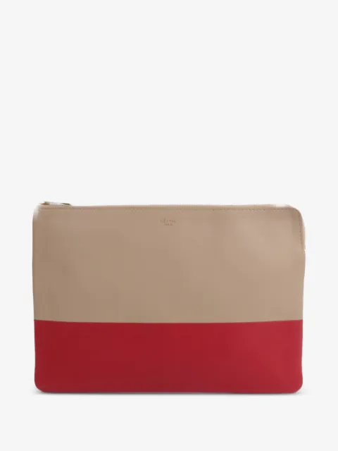Celine Pre-Owned two-tone leather clutch bag