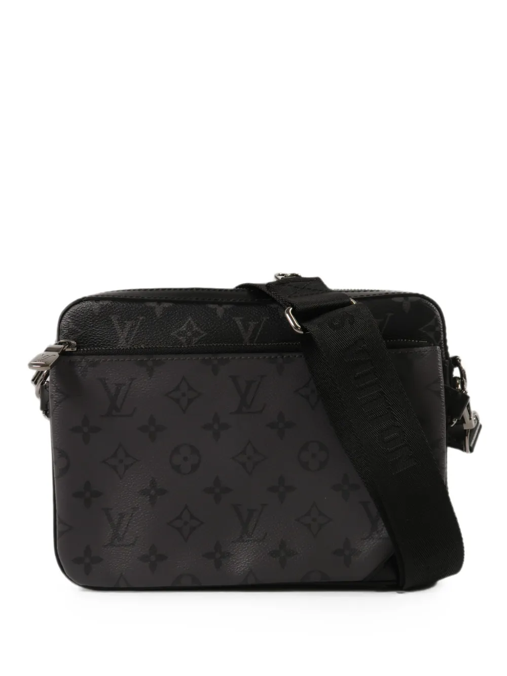 Louis Vuitton Pre-Owned Trio Messenger Monogram Eclipse shoulder bag - Black