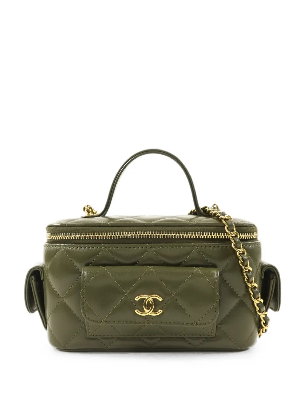 CHANEL Pre-Owned CC-logo tote bag - Verde