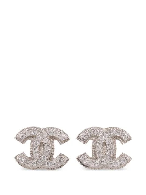 CHANEL Pre-Owned CC crystal-embellished earrings