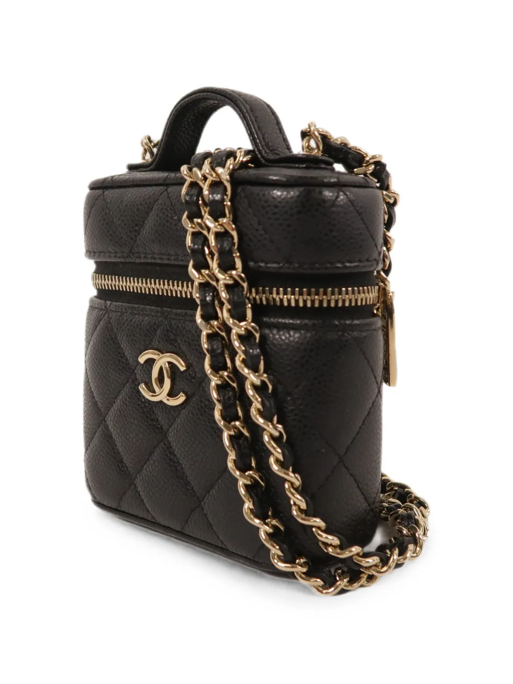 CHANEL Pre-Owned Kleine CC Vanity schoudertas Zwart