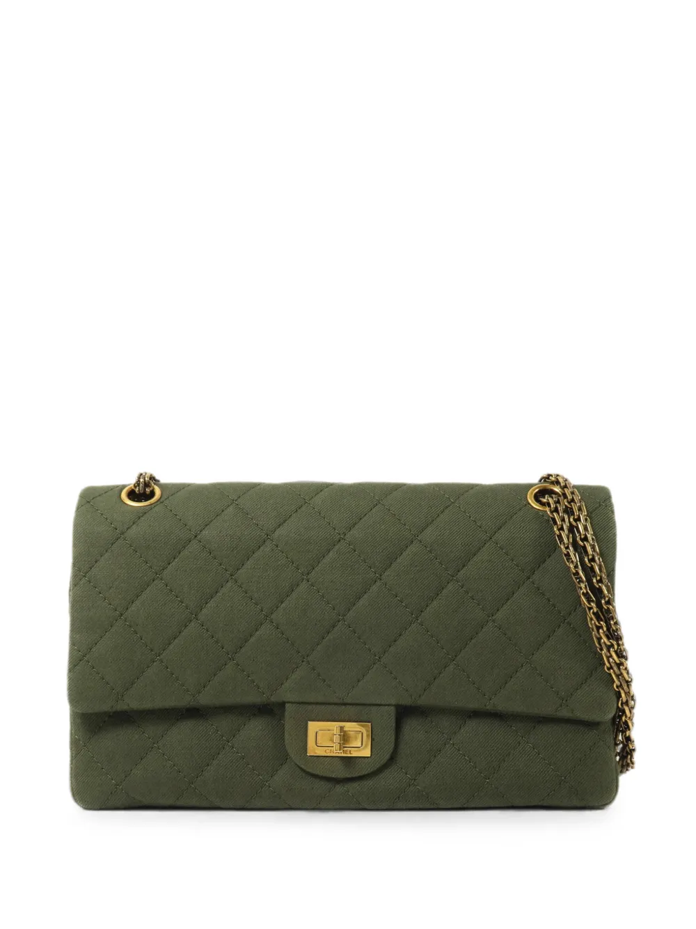 CHANEL Pre-Owned 2.55 quilted shoulder bag - Green