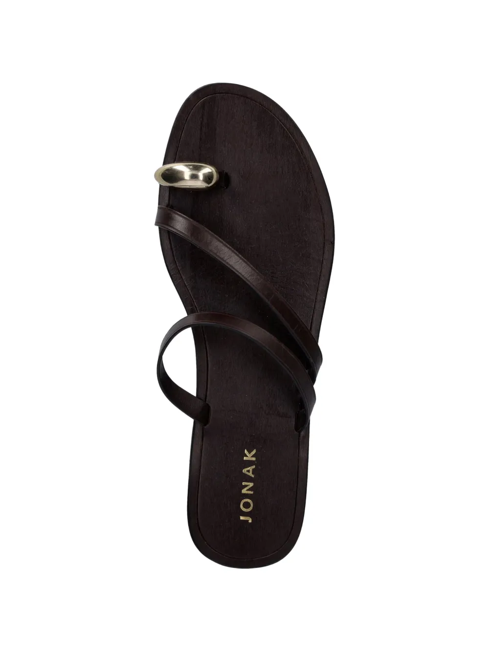 JONAK PARIS Wife sandalen met bandjes en teenring Bruin