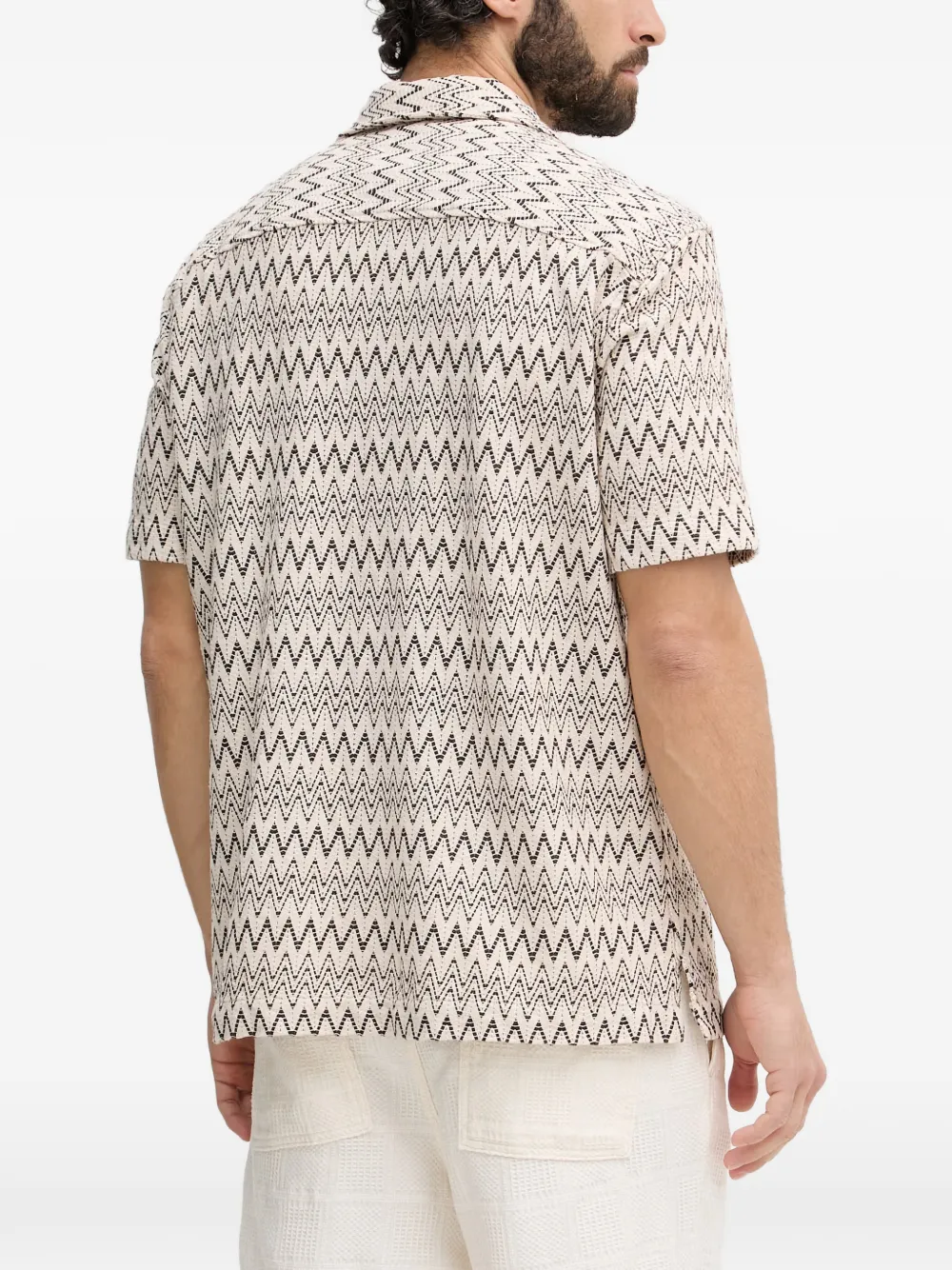 Joop! Hanau overhemd met korte mouwen Beige