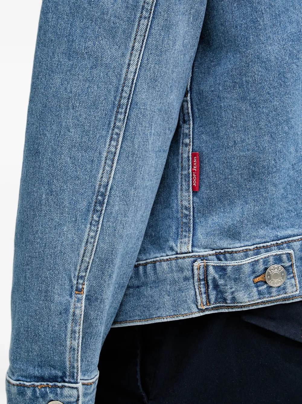 Joop! Jaxon denim jack met knopen Blauw