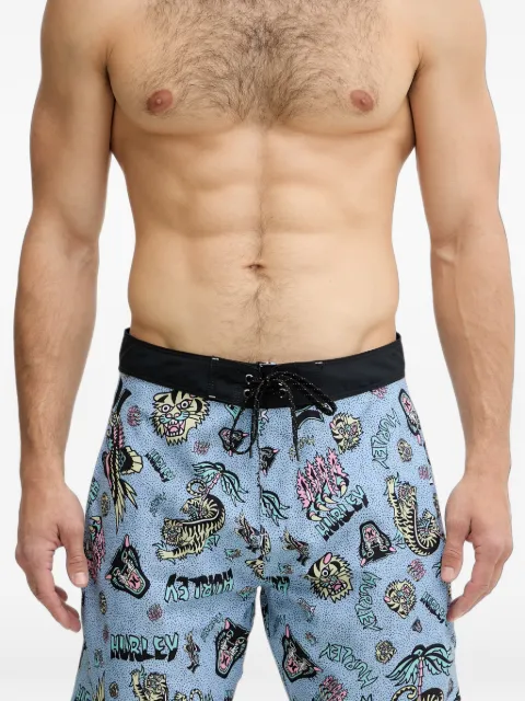 Hurley graphic-print board shorts