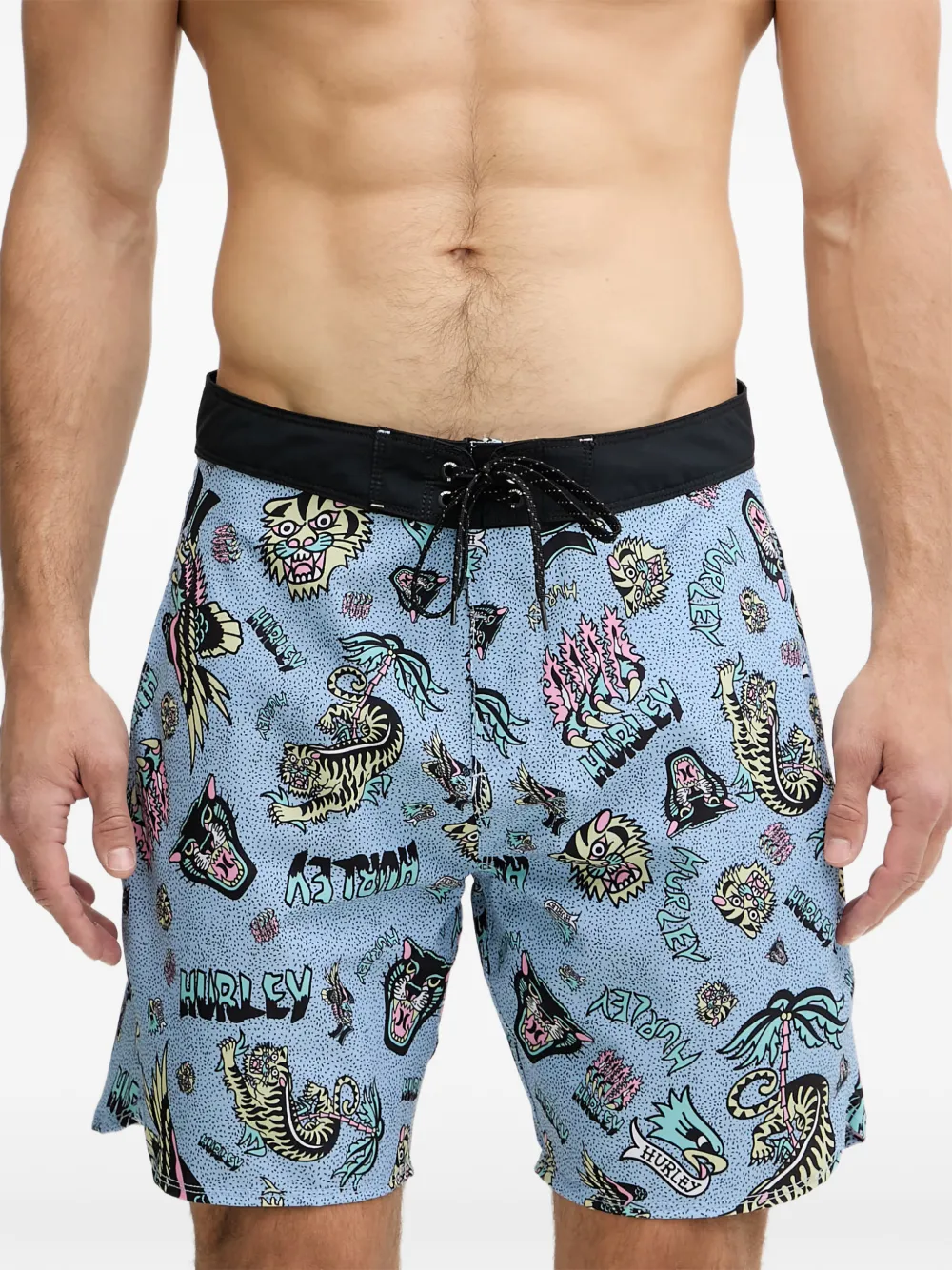 Hurley graphic-print board shorts - Blau