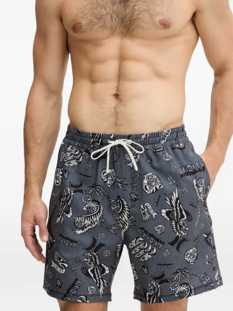 Hurley Boardshort graphic-print drawstring swim shorts