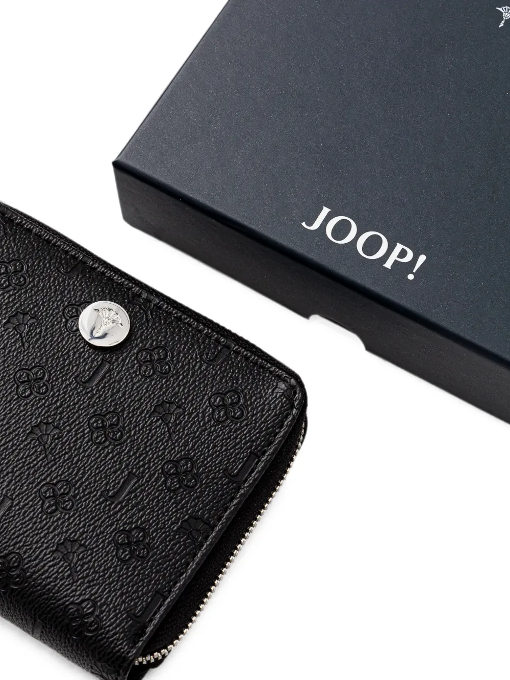 Joop! Nisa portemonnee met logo-reliëf Zwart