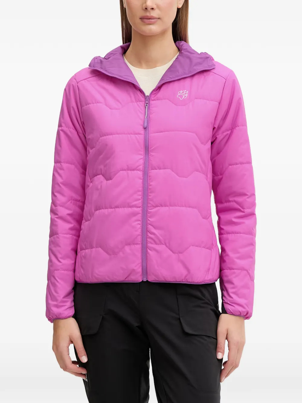 Jack Wolfskin Reversible Performance Padded Jacket In Pink