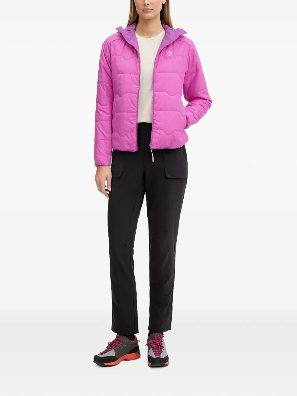 JACK WOLFSKIN Omkeerbaar gewatteerd performance-jack Roze
