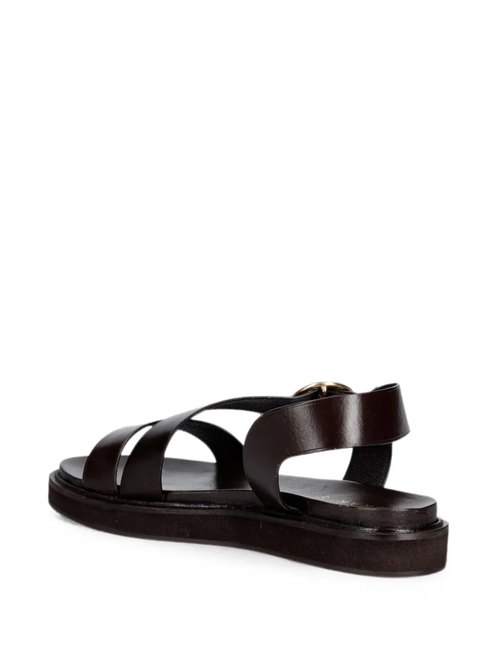 JONAK PARIS Wash buckle-fastening leather sandals Bruin