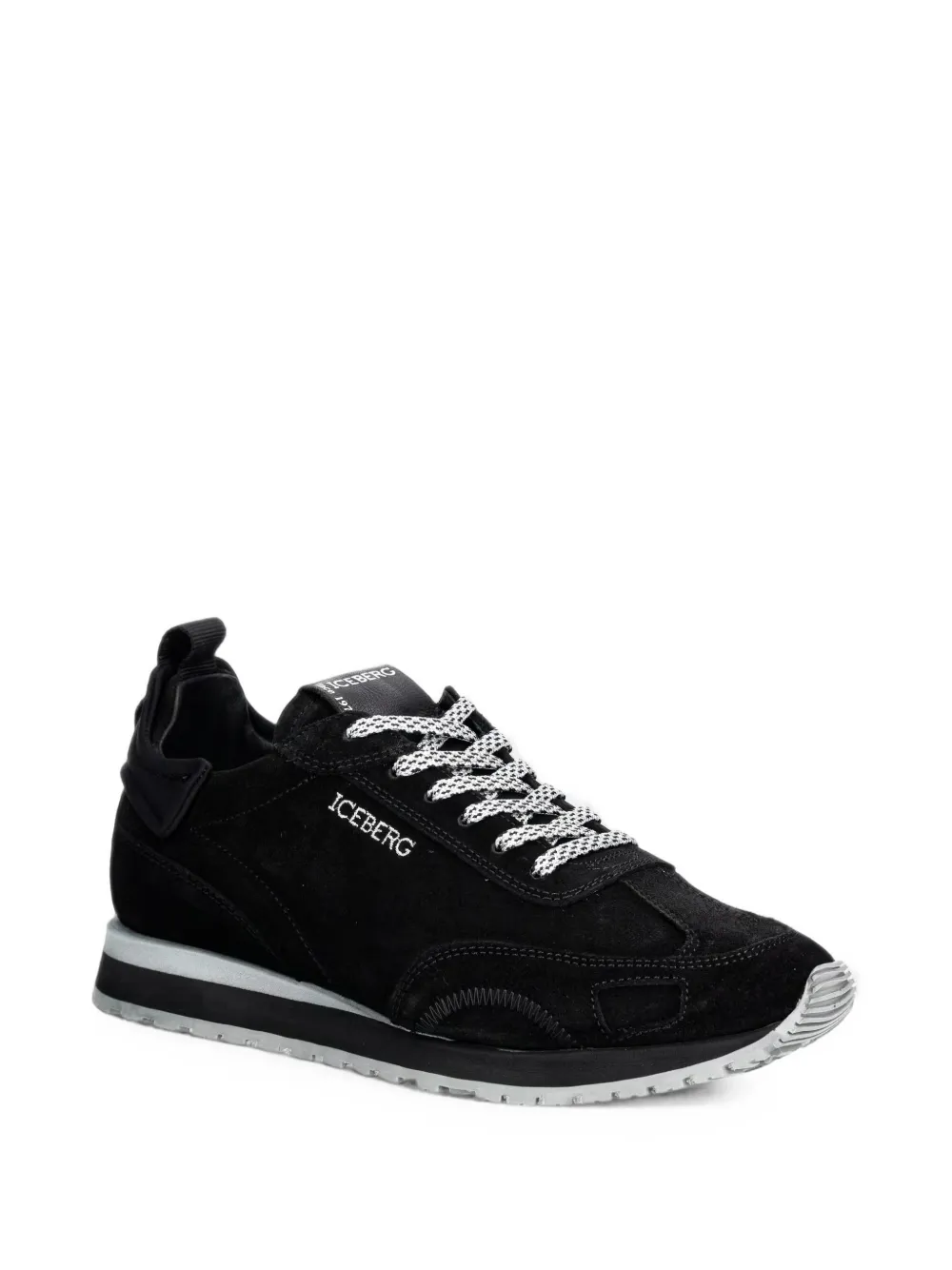 Iceberg Ultra logo-embroidered panelled sneakers Zwart