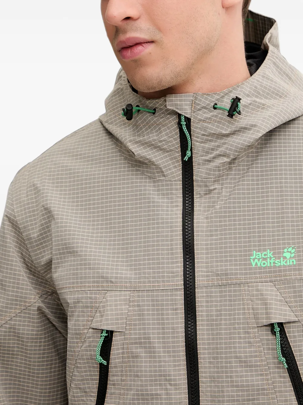 JACK WOLFSKIN Find The Wild performance regenjack Grijs