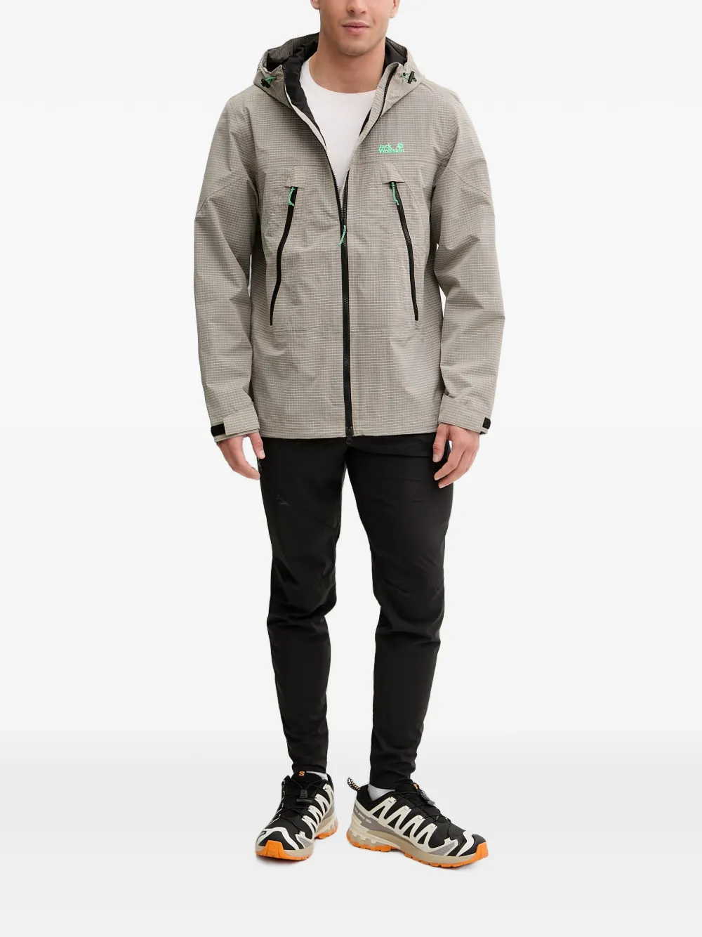 JACK WOLFSKIN Find The Wild performance regenjack Grijs