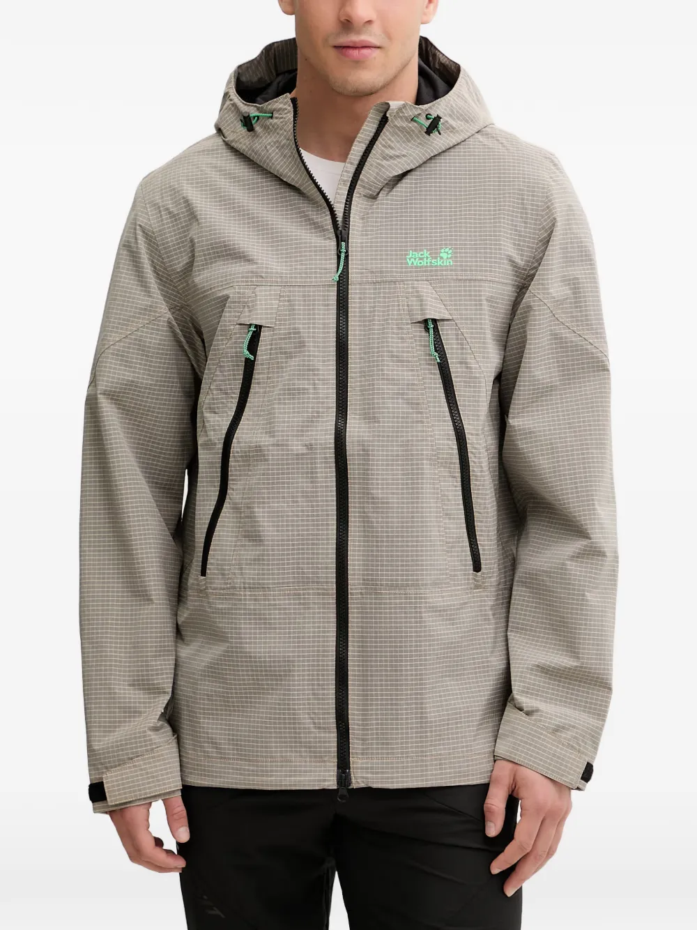 JACK WOLFSKIN Find The Wild performance rain jacket - Grigio