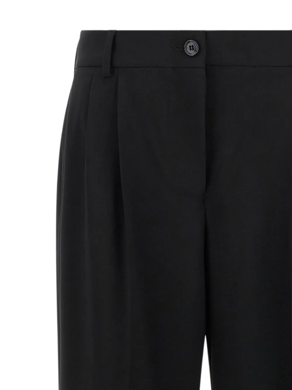 Dolce & Gabbana Plooibroek met wijde pijpen Zwart