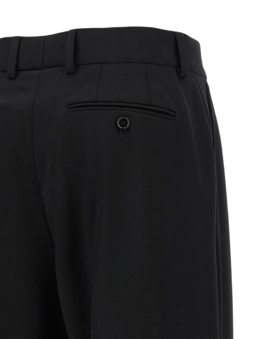 Dolce & Gabbana Plooibroek met wijde pijpen Zwart