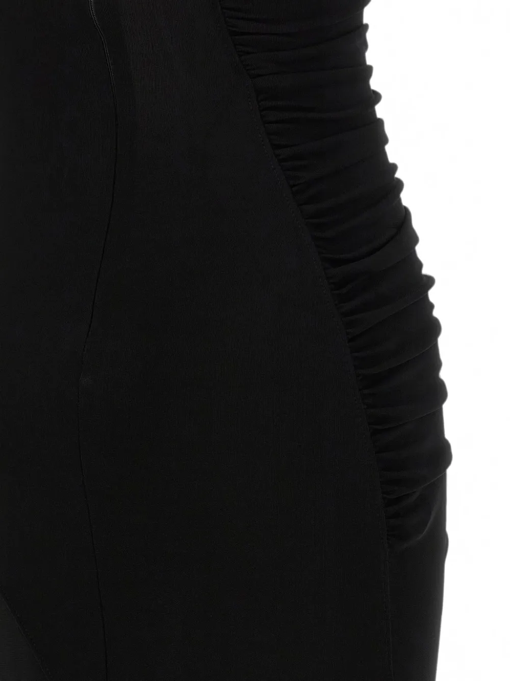 Victoria Beckham Curling maxi-jurk met ruches Zwart