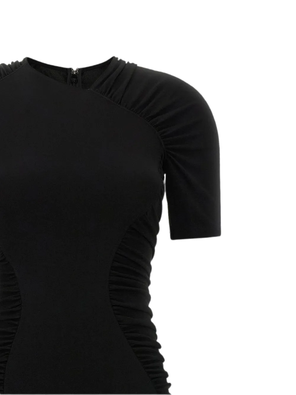 Victoria Beckham Curling maxi-jurk met ruches Zwart
