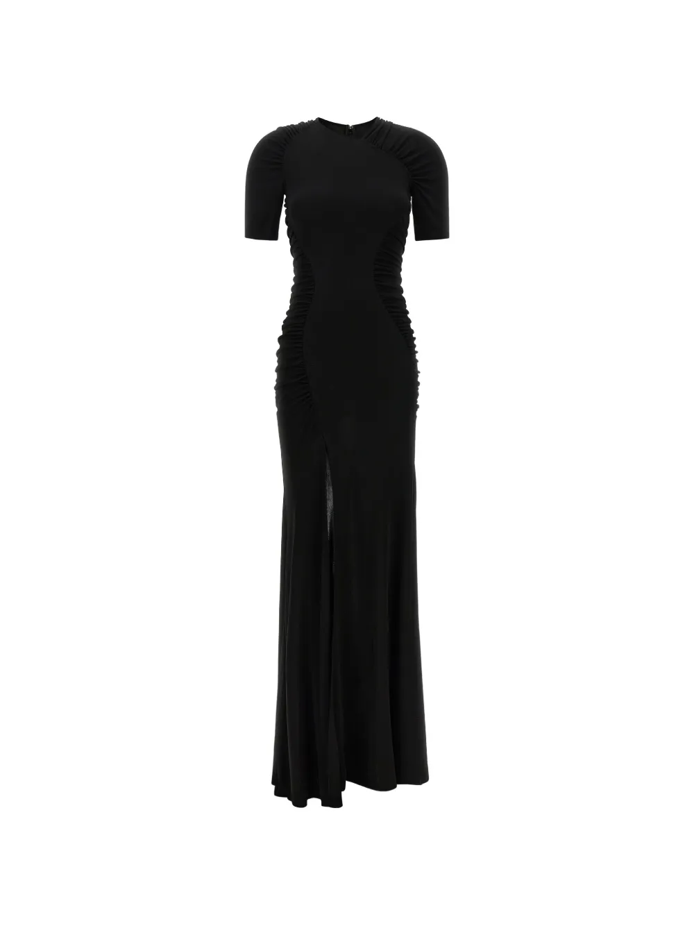 Victoria Beckham Curling ruched-detail maxi dress - Nero