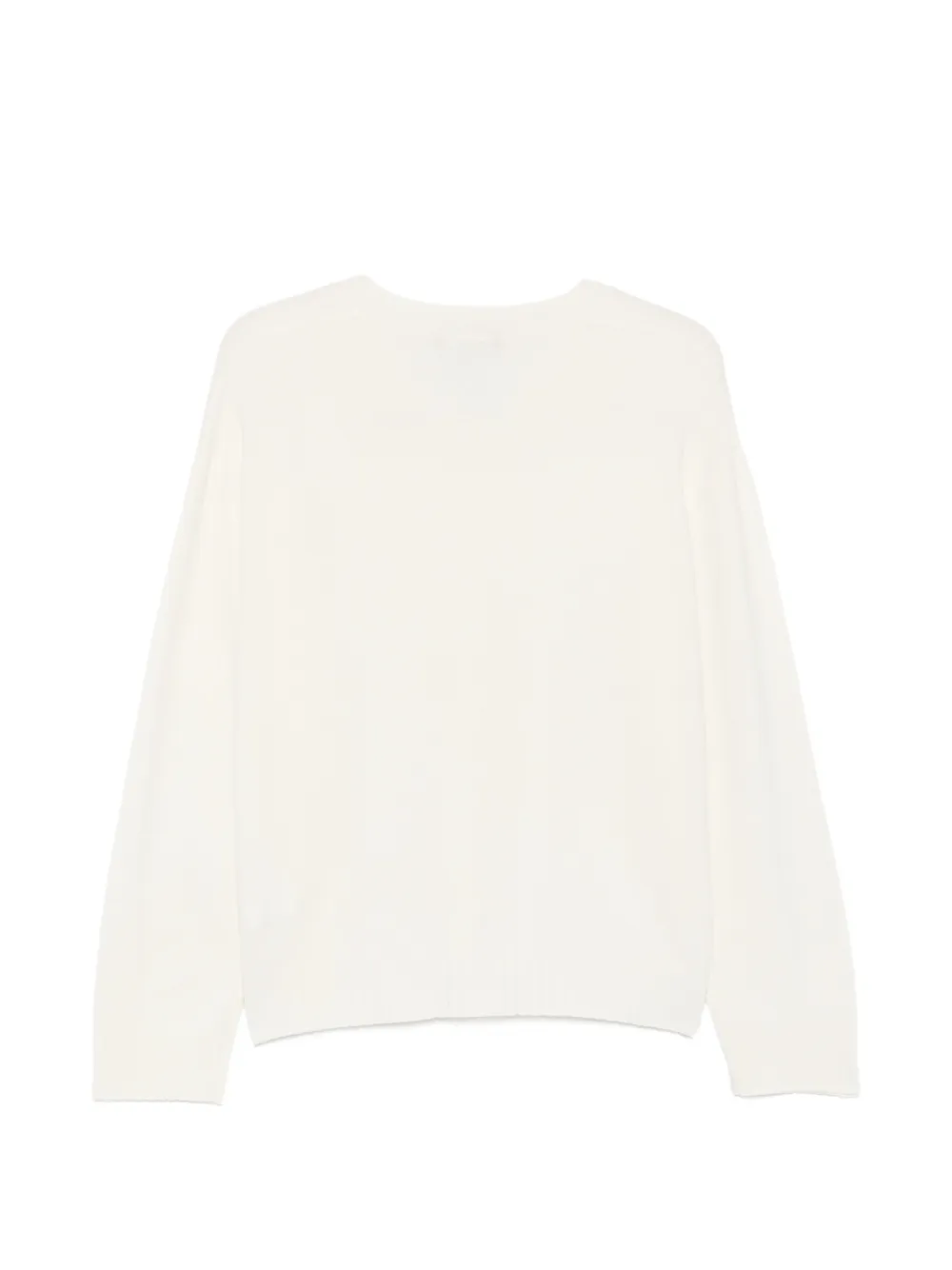 Fabiana Filippi Trui met V-hals en geribbelde afwerking Beige