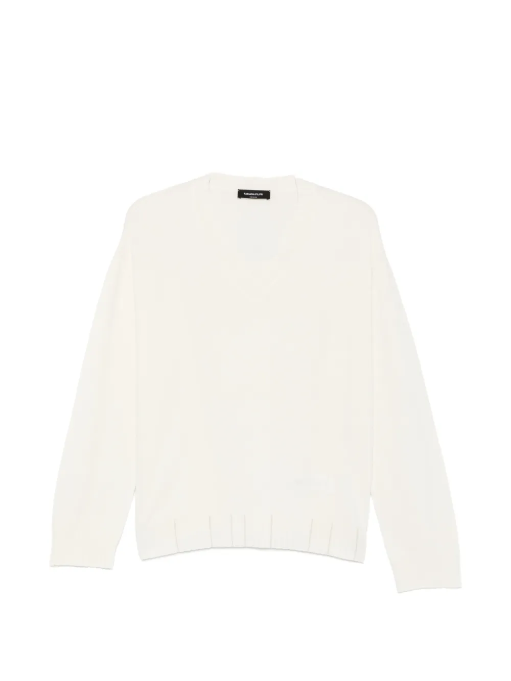 Fabiana Filippi V-neck ribbed-trim sweater - Toni neutri