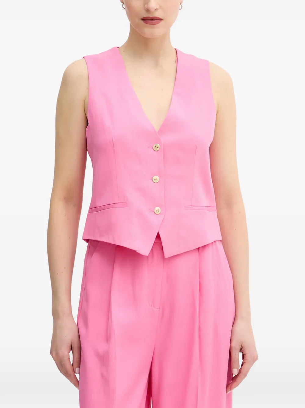 Lola Casademunt button-up sleeveless waistcoat - Rosa