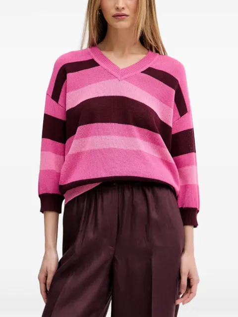 Marc Aurel striped V-neck sweater