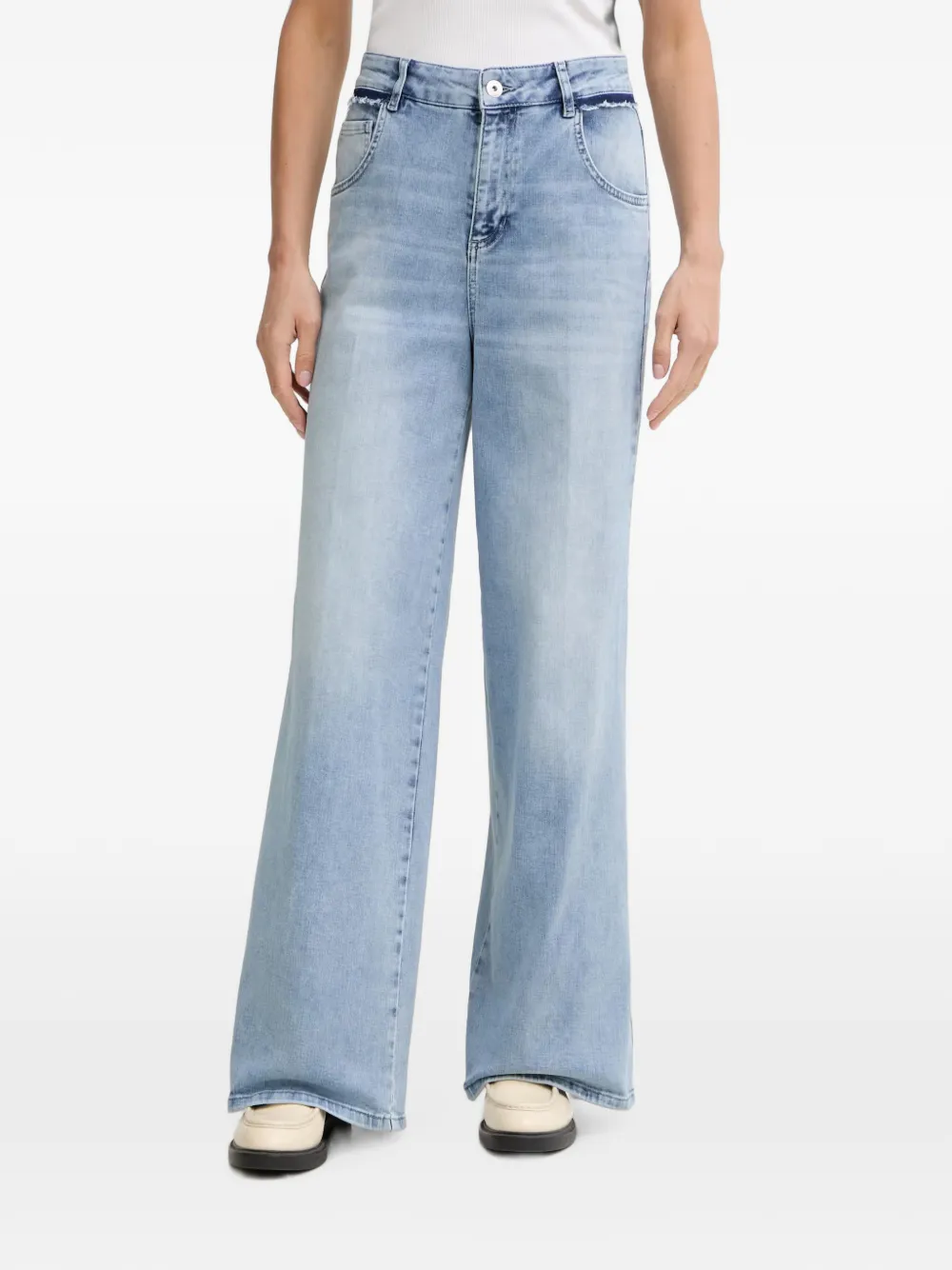 Marc Aurel faded-wash wide-leg jeans - Blu