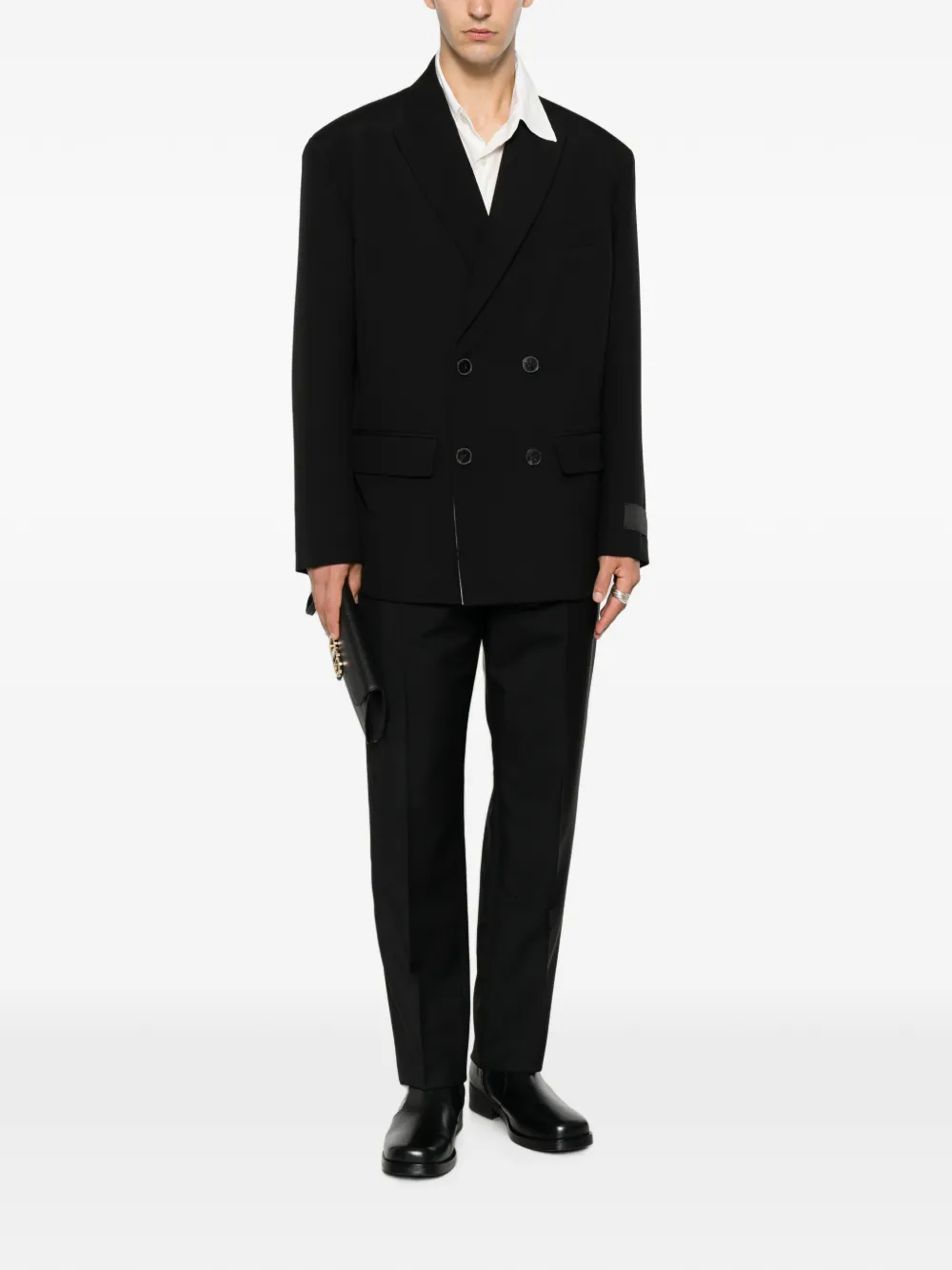 Jil Sander Geplooide pantalon Zwart