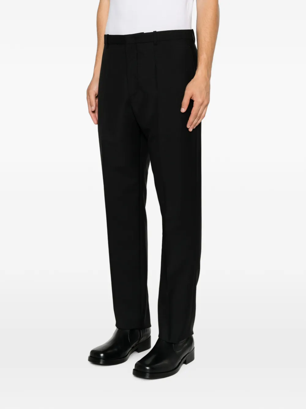 Jil Sander Geplooide pantalon Zwart