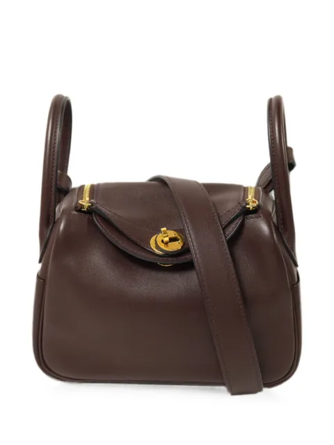 Hermès Pre-Owned mini Lindy leather shoulder bag